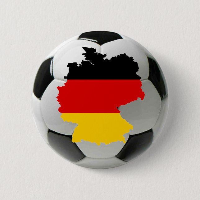 Badge Rond 5 Cm Le football de l'Allemagne (Devant)