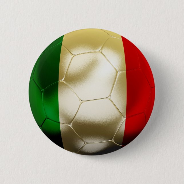 Badge Rond 5 Cm Le football de l'Italie (Devant)