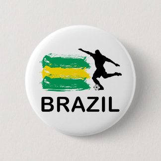 Badge Rond 5 Cm Le football du Brésil