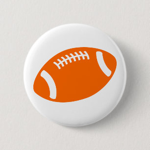 Badge Rond 5 Cm Le football orange