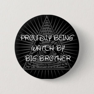 Badge Rond 5 Cm Le frère observe