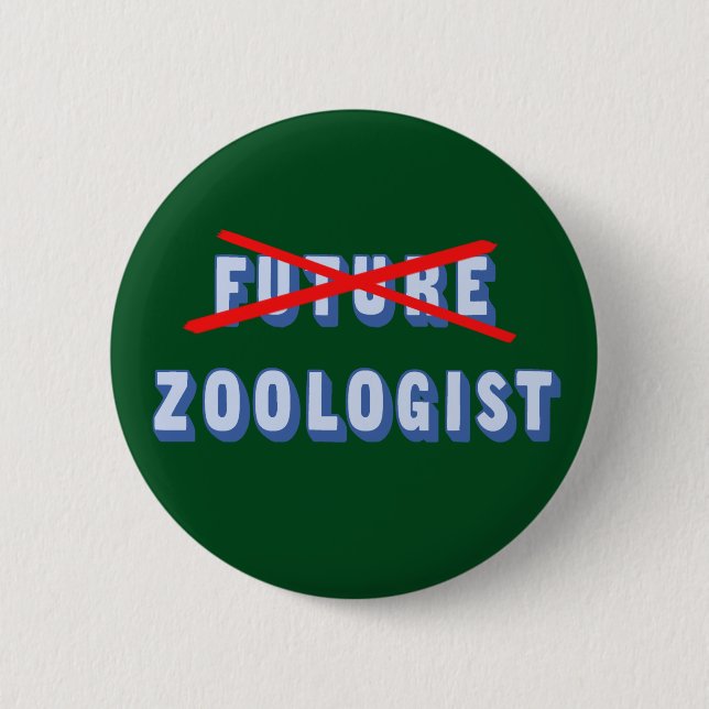 Badge Rond 5 Cm Le futur Zoologiste n'est plus (Devant)