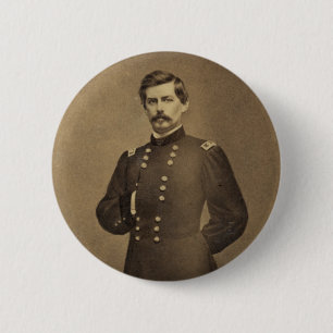 Badge Rond 5 Cm Le Général américain George B McClellan de guer