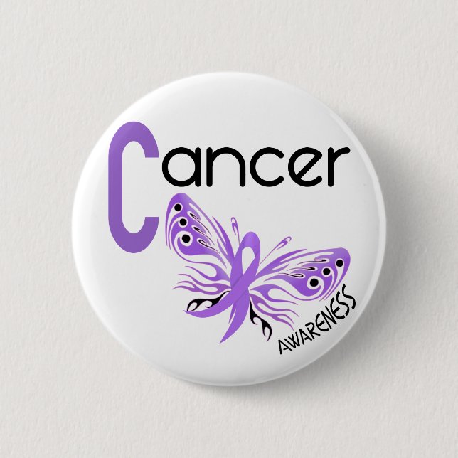 Badge Rond 5 Cm Le Général Cancer BUTTERFLY 3,1 (Devant)