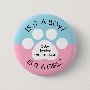 Badge Rond 5 Cm Le genre d'empreinte de patte indiquent