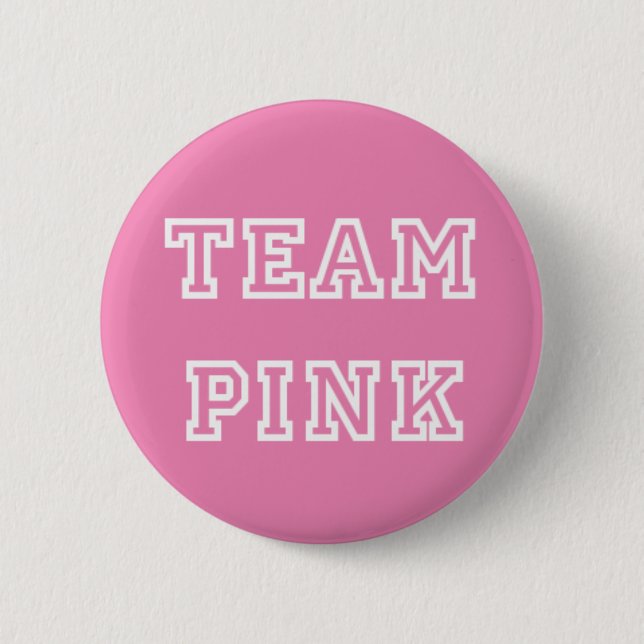 Badge Rond 5 Cm Le genre rose d'équipe indiquent le bouton (Devant)