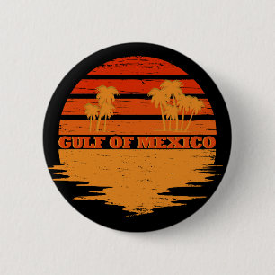 Badge Rond 5 Cm Le golfe du Mexique reste salé vintage