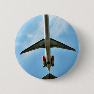 Badge Rond 5 Cm Le grand avion décollent