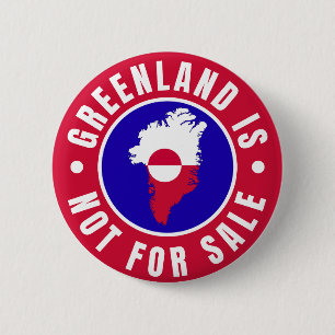 Badge Rond 5 Cm Le Groenland n'est pas à vendre