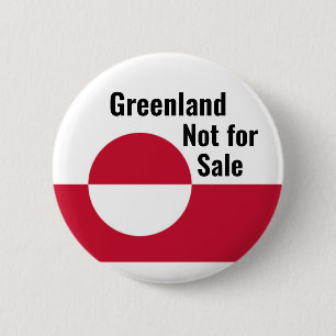 Badge Rond 5 Cm Le Groenland n'est pas à vendre
