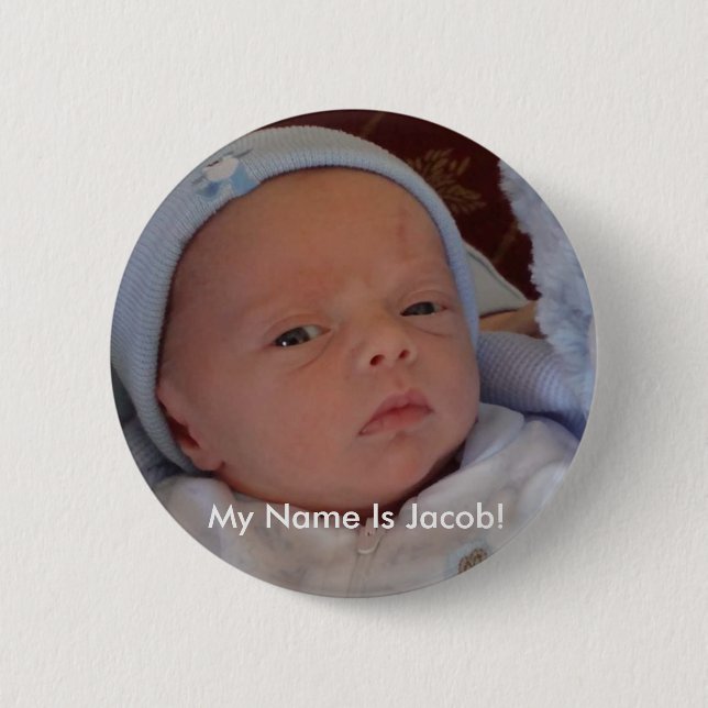 Badge Rond 5 Cm le jake petit, mon nom est Jacob ! (Devant)