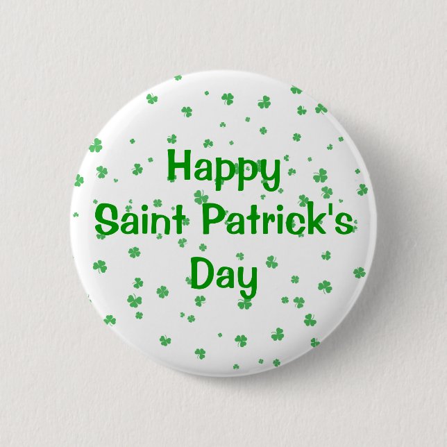 Badge Rond 5 Cm Le jour de Patrick de saint (Devant)