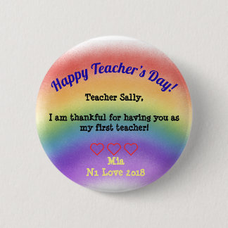 Badge Rond 5 Cm Le jour du professeur heureux