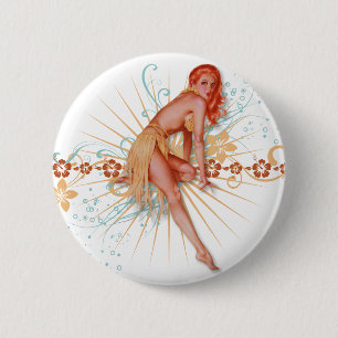 Badge Rond 5 Cm Le kitsch Bitsch : Luau beau !