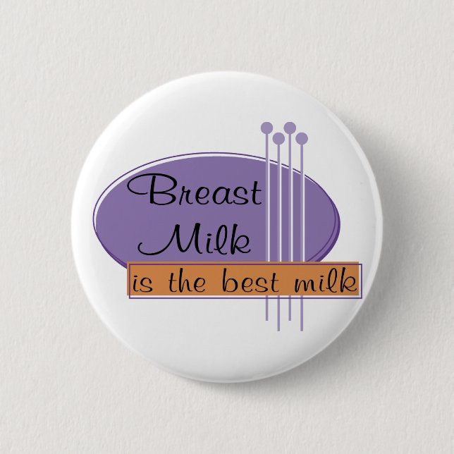 Badge Rond 5 Cm Le lait maternel est le meilleur lait (Devant)