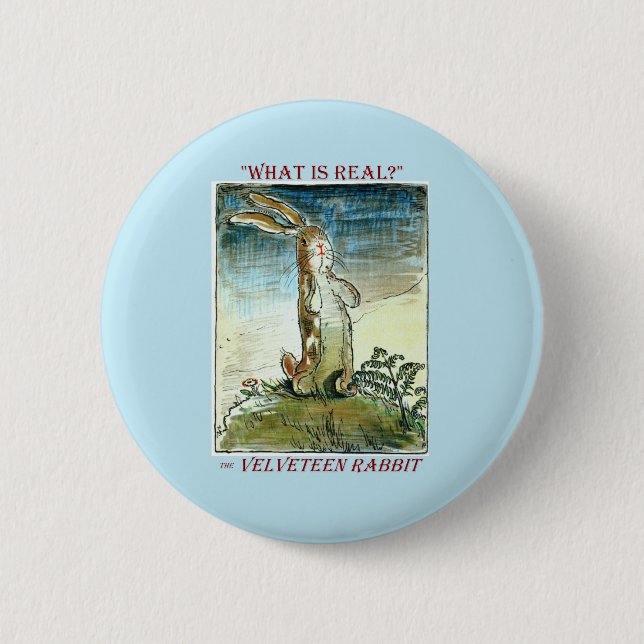 Badge Rond 5 Cm Le lapin Velveteen (Devant)