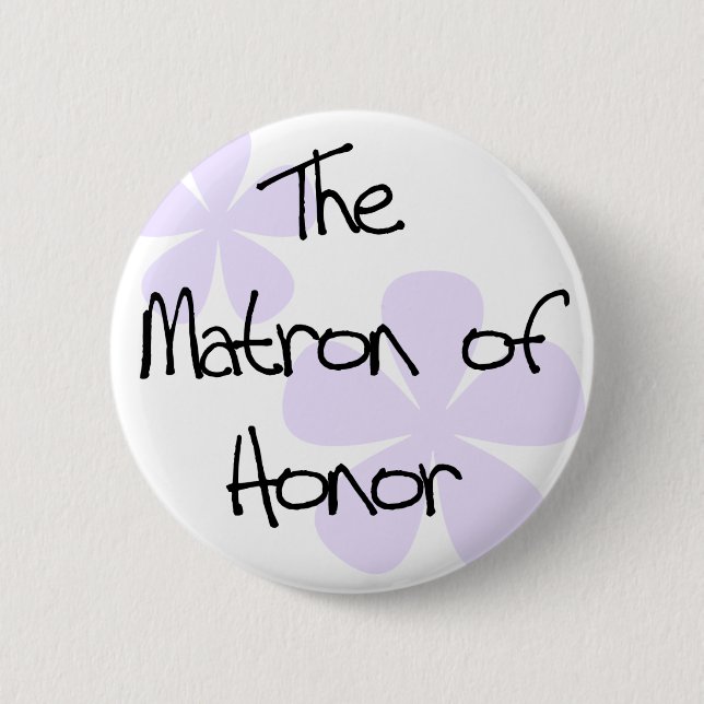 Badge Rond 5 Cm Le lilas fleurit dame de honneur (Devant)