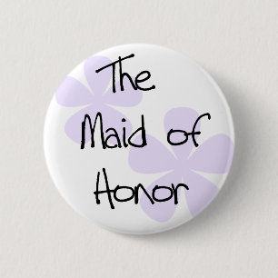 Badge Rond 5 Cm Le lilas fleurit la domestique de l'honneur