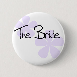 Badge Rond 5 Cm Le lilas fleurit la jeune mariée