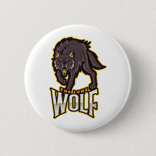 Badge Rond 5 Cm Le loup solitaire