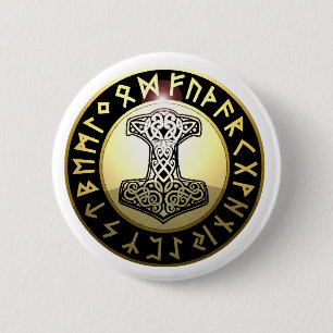 Badge Rond 5 Cm Le marteau du Thor