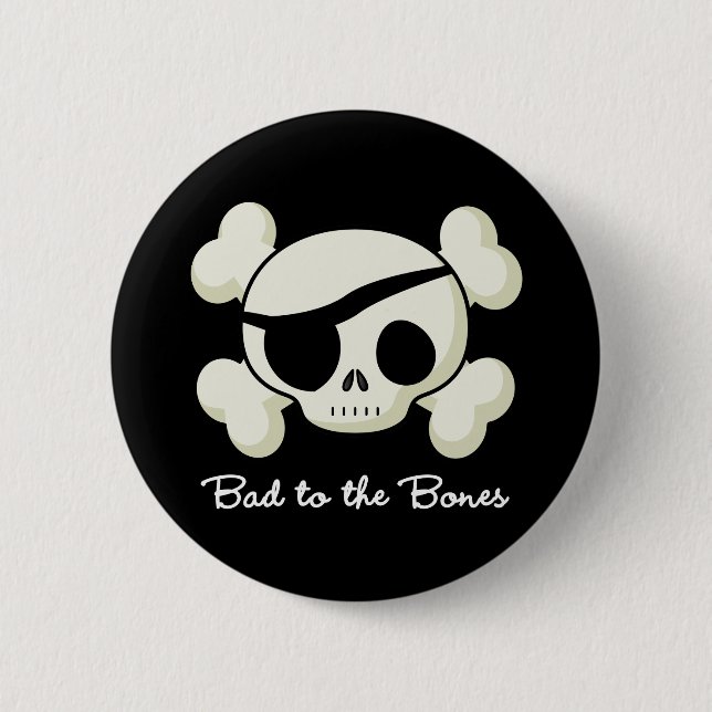Badge Rond 5 Cm Le mauvais aux os (Devant)