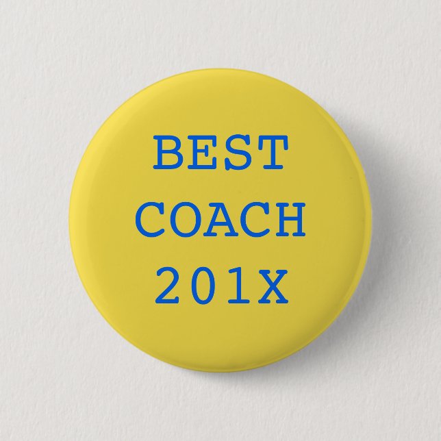 Badge Rond 5 Cm Le meilleur bouton d'entraîneur de l'année (Devant)