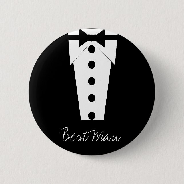 Badge Rond 5 Cm Le meilleur bouton d'homme (Devant)