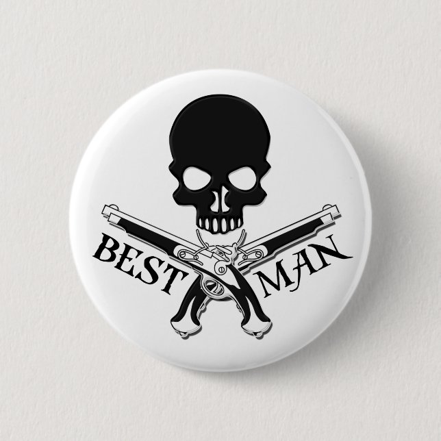 Badge Rond 5 Cm Le meilleur bouton d'homme de pirate (Devant)