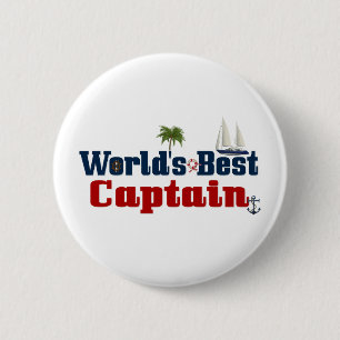 Badge Rond 5 Cm Le meilleur capitaine des mondes