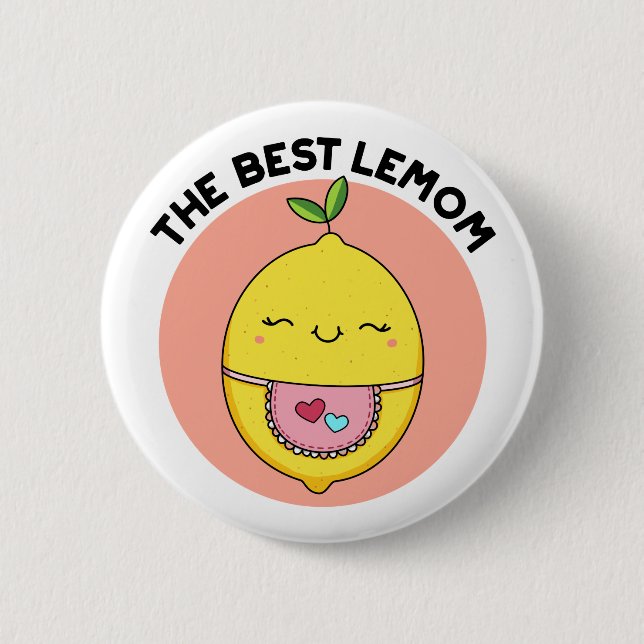 Badge Rond 5 Cm Le meilleur citron amusant citron (Devant)