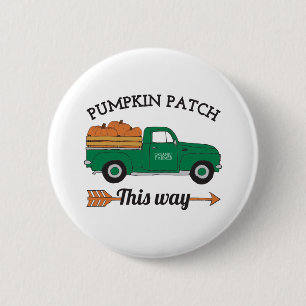 Badge Rond 5 Cm Le meilleur Citrouille Patch & Camion agricole Vin