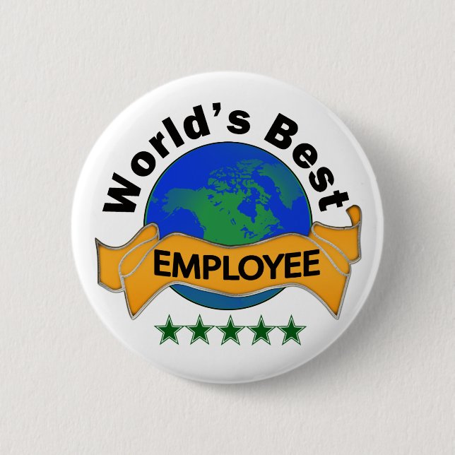 Badge Rond 5 Cm Le meilleur employé du monde (Devant)
