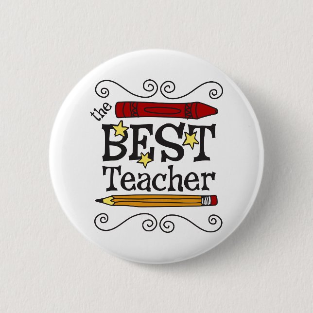 Badge Rond 5 Cm Le meilleur enseignant (Devant)
