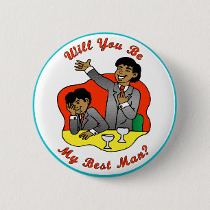 Badge Rond 5 Cm Le meilleur homme épousant le bouton