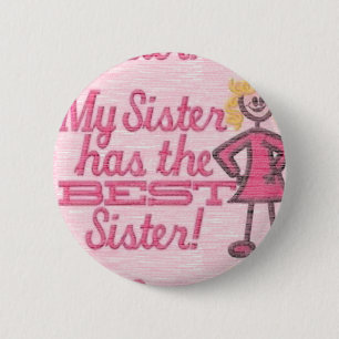 Badge Rond 5 Cm le meilleur humour de soeur