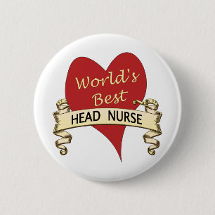 Badge Rond 5 Cm Le meilleur infirmier chef du monde