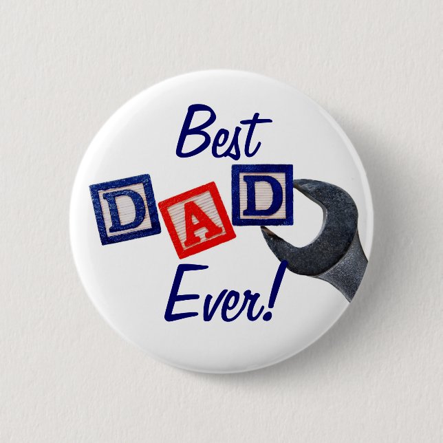 Badge Rond 5 Cm Le meilleur papa jamais ! Bouton (de conception de (Devant)