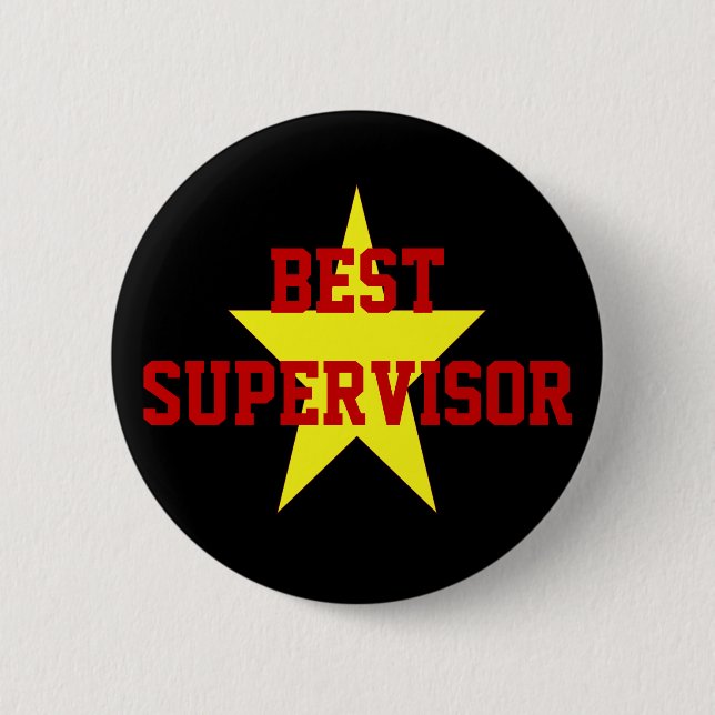 Badge Rond 5 Cm Le meilleur Pin de surveillant (Devant)