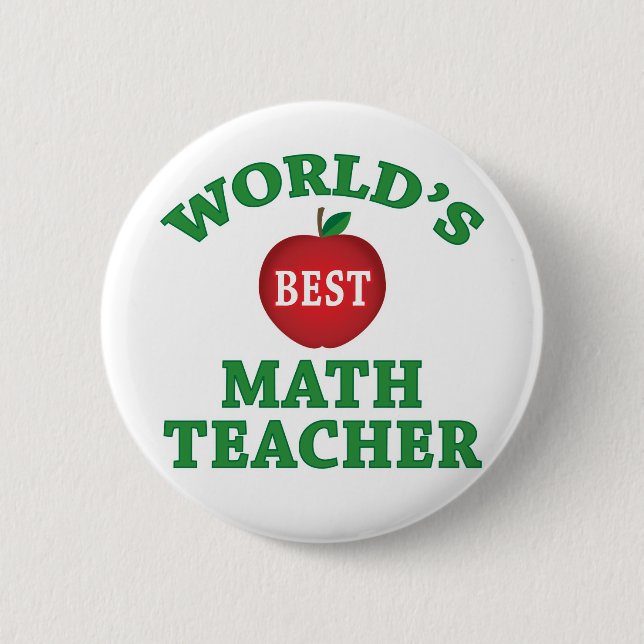 Badge Rond 5 Cm Le meilleur professeur de maths du monde (Devant)