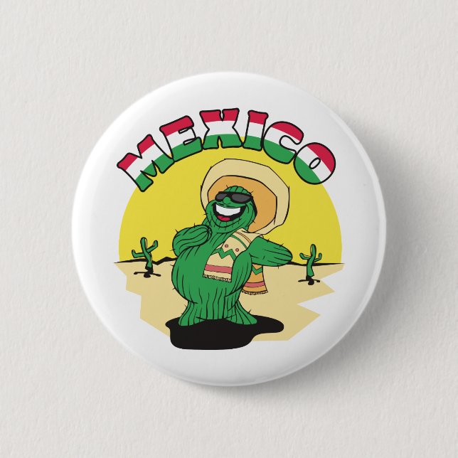 Badge Rond 5 Cm Le Mexique drôle (Devant)