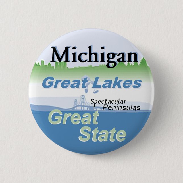 BADGE ROND 5 CM LE MICHIGAN (Devant)