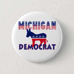 Badge Rond 5 Cm Le Michigan Démocrate
