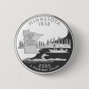 Badge Rond 5 Cm Le Minnesota