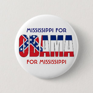 Badge Rond 5 Cm Le MISSISSIPPI POUR le bouton d'OBAMA