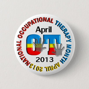 Badge Rond 5 Cm Le mois d'ergothérapie boutonne 2013