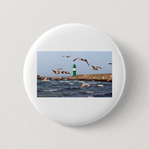 Badge Rond 5 Cm Le Môle de la mer Baltique