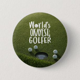 Badge Rond 5 Cm Le monde du golf approuve la phrase drôle du golfe