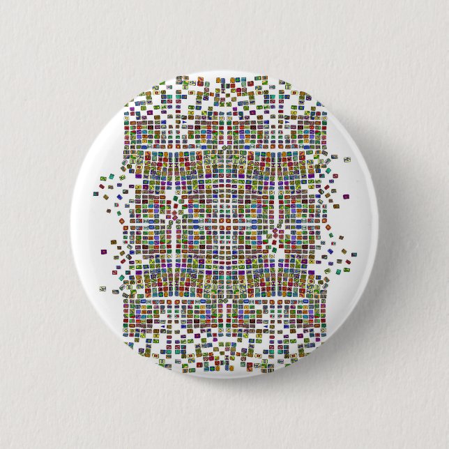 Badge Rond 5 Cm le motif cassé 3 a offert (Devant)