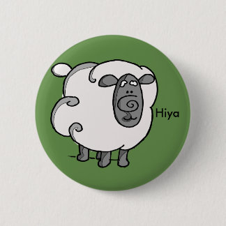 Badge Rond 5 Cm Le mouton irlandais indique salut